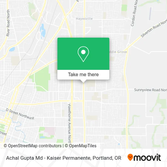 Achal Gupta Md - Kaiser Permanente map