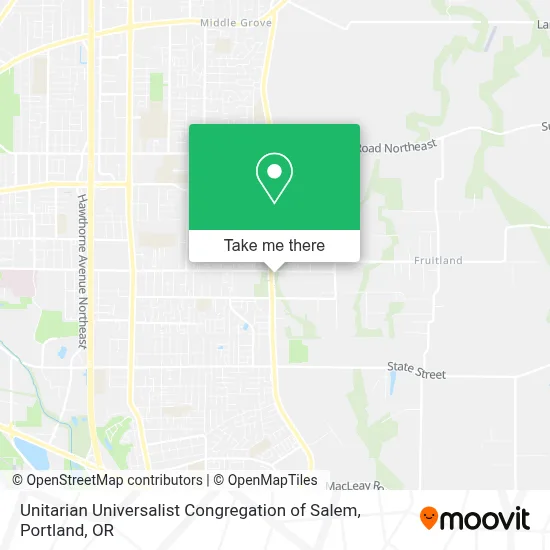 Unitarian Universalist Congregation of Salem map