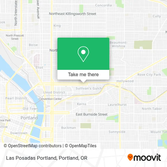 Las Posadas Portland map