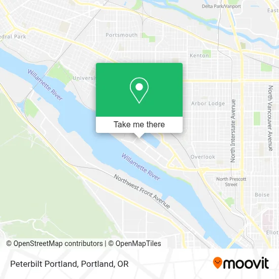 Peterbilt Portland map