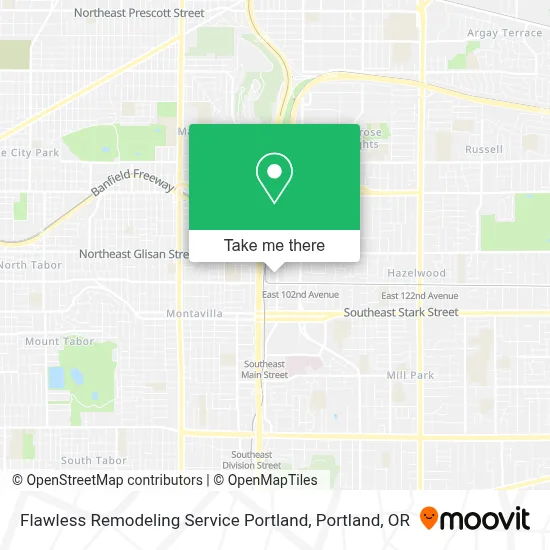 Flawless Remodeling Service Portland map