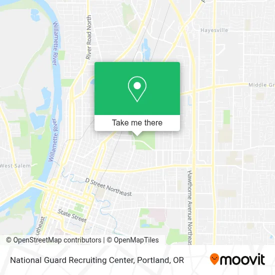 National Guard Recruiting Center map