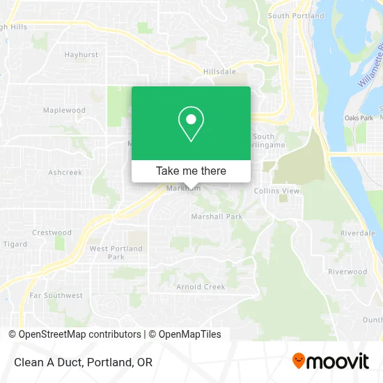 Clean A Duct map