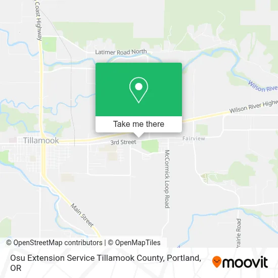 Osu Extension Service Tillamook County map