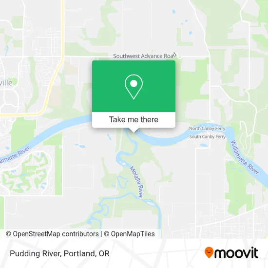 Pudding River map