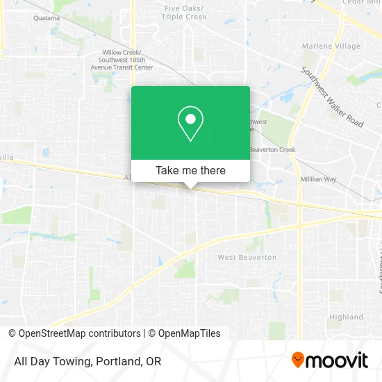 All Day Towing map