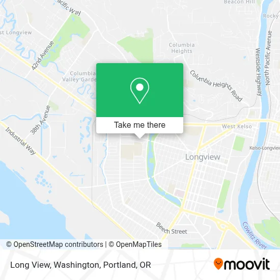 Long View, Washington map