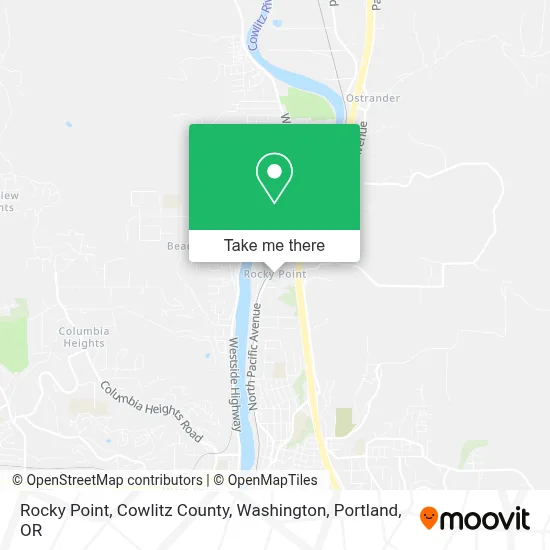 Rocky Point, Cowlitz County, Washington map