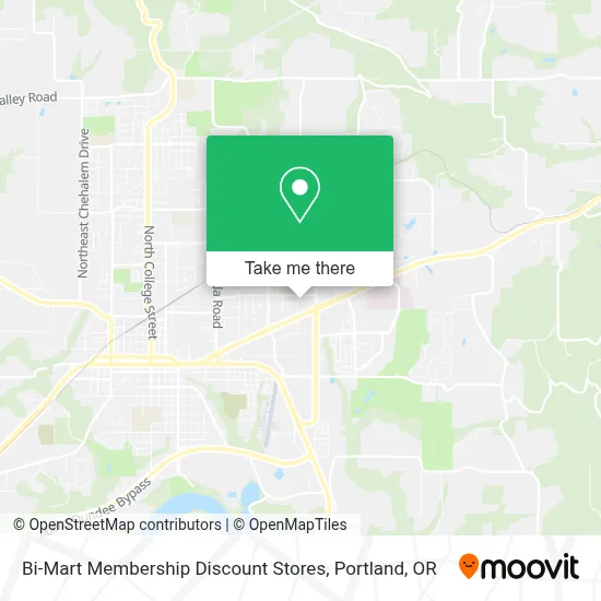 Bi-Mart Membership Discount Stores map
