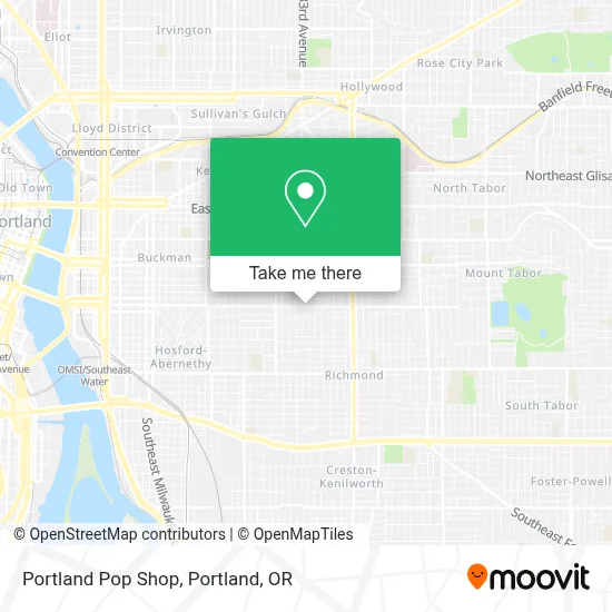 Portland Pop Shop map