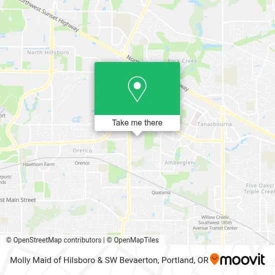 Molly Maid of Hilsboro & SW Bevaerton map