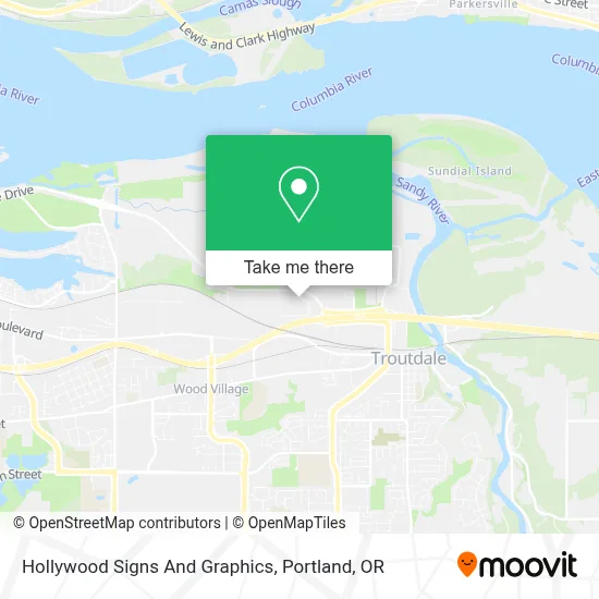 Hollywood Signs And Graphics map