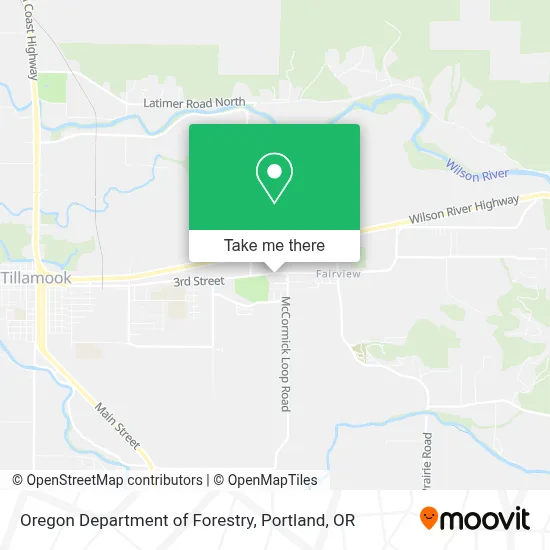Oregon Department of Forestry map