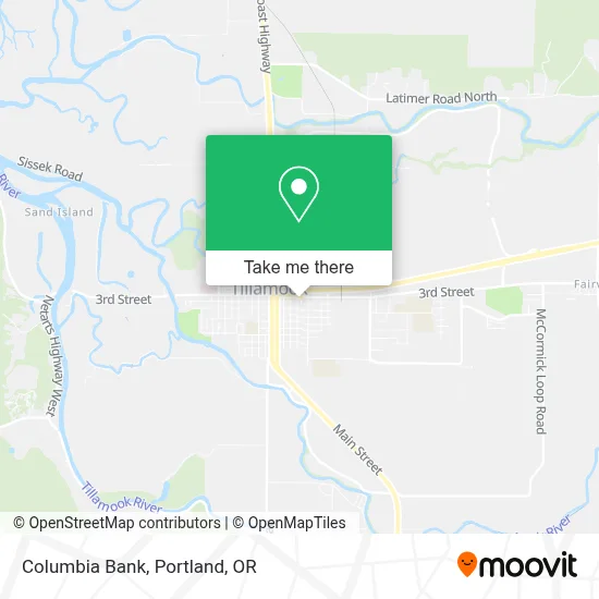 Columbia Bank map
