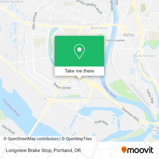 Longview Brake Stop map