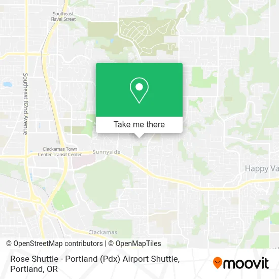 Rose Shuttle - Portland (Pdx) Airport Shuttle map