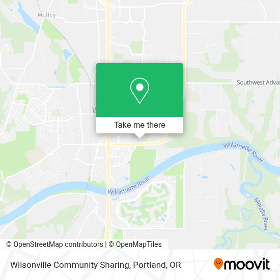 Wilsonville Community Sharing map