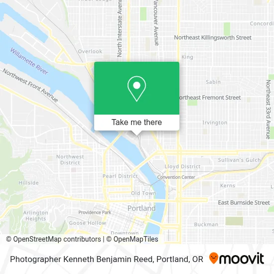 Photographer Kenneth Benjamin Reed map