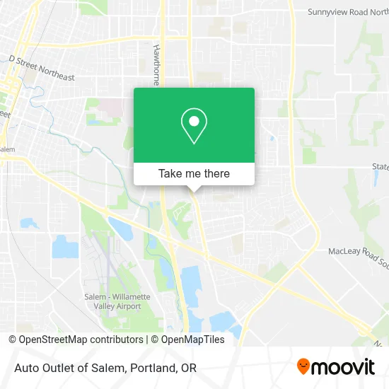 Auto Outlet of Salem map