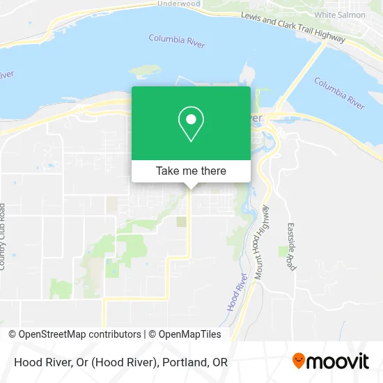Hood River, Or map