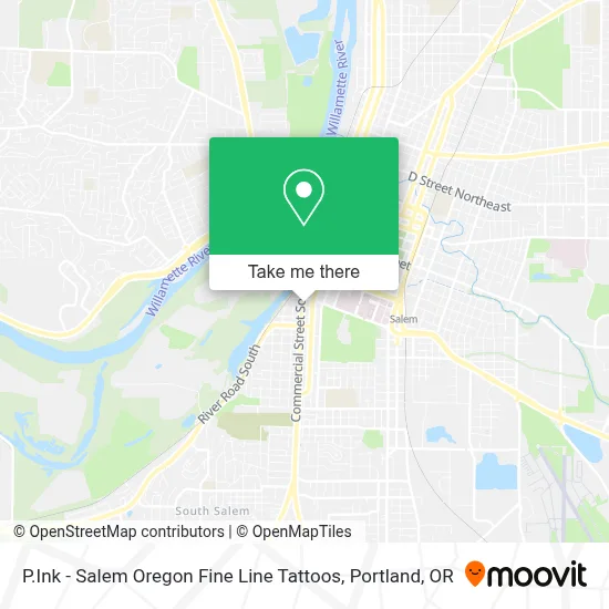P.Ink - Salem Oregon Fine Line Tattoos map