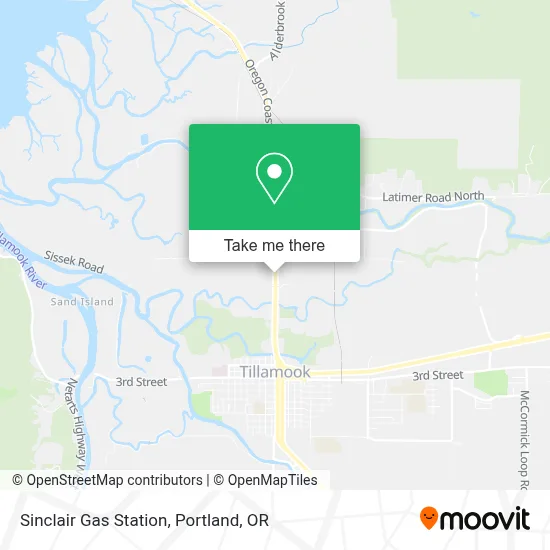 Sinclair Gas Station map