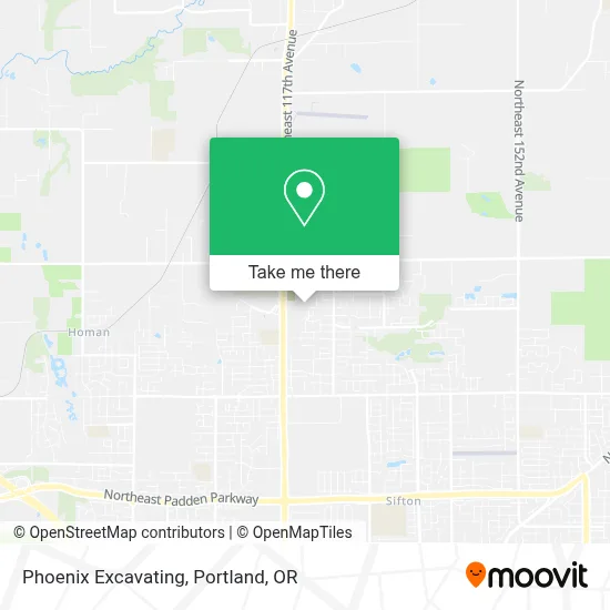 Phoenix Excavating map