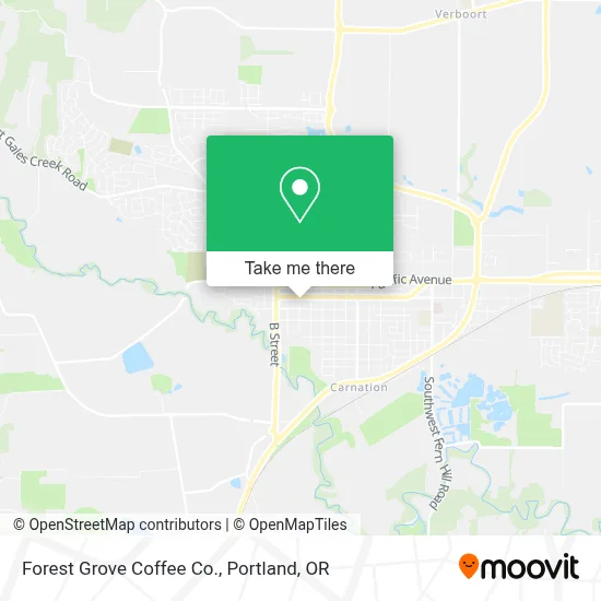 Forest Grove Coffee Co. map