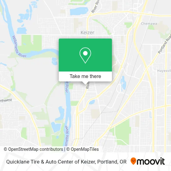 Quicklane Tire & Auto Center of Keizer map