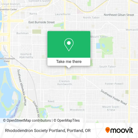 Rhododendron Society Portland map