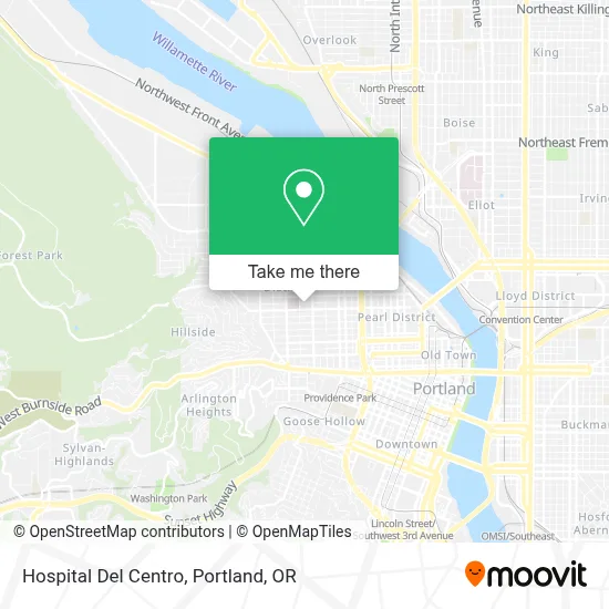 Hospital Del Centro map