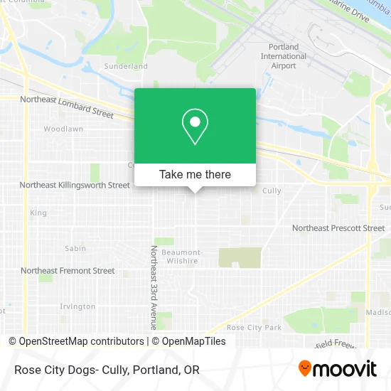 Rose City Dogs- Cully map