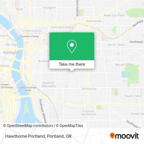 Hawthorne Portland map