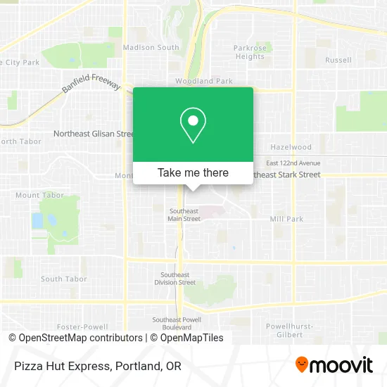 Pizza Hut Express map