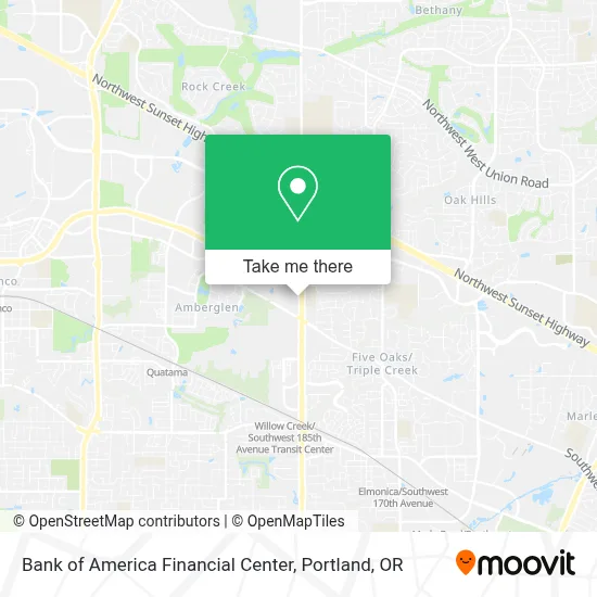 Bank of America Financial Center map