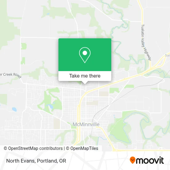 North Evans map
