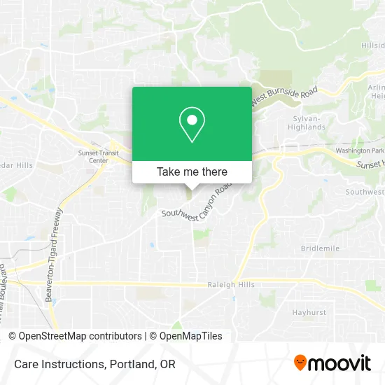 Care Instructions map