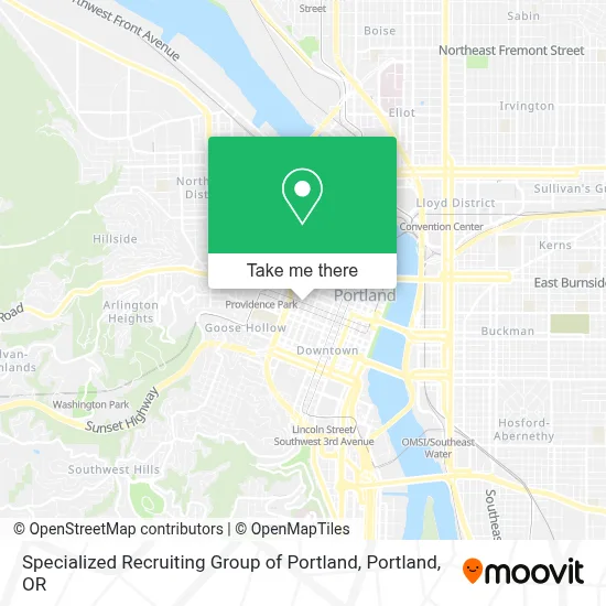 Specialized Recruiting Group of Portland map
