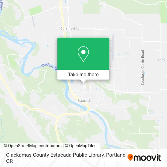 Clackamas County Estacada Public Library map