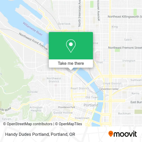 Handy Dudes Portland map
