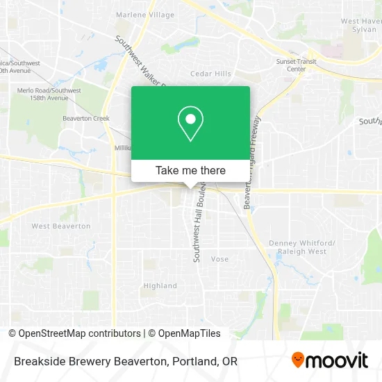 Breakside Brewery Beaverton map