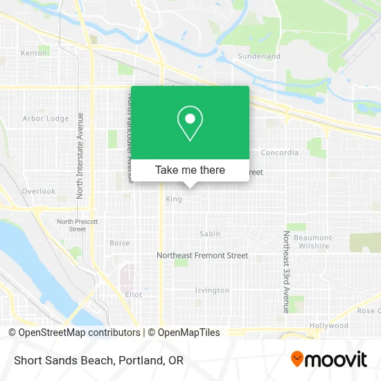 Short Sands Beach map