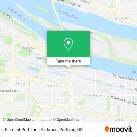 Element Portland - Parkrose map