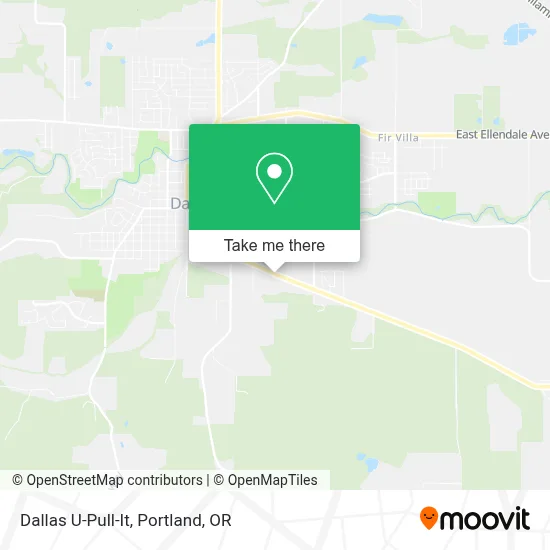 Dallas U-Pull-It map