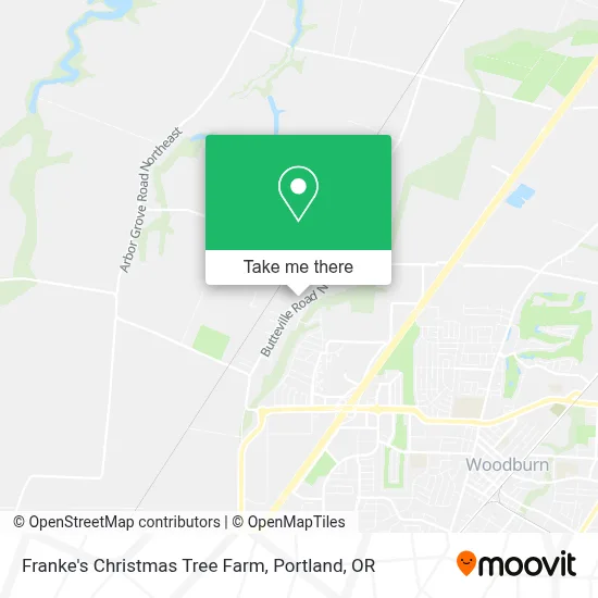 Franke's Christmas Tree Farm map