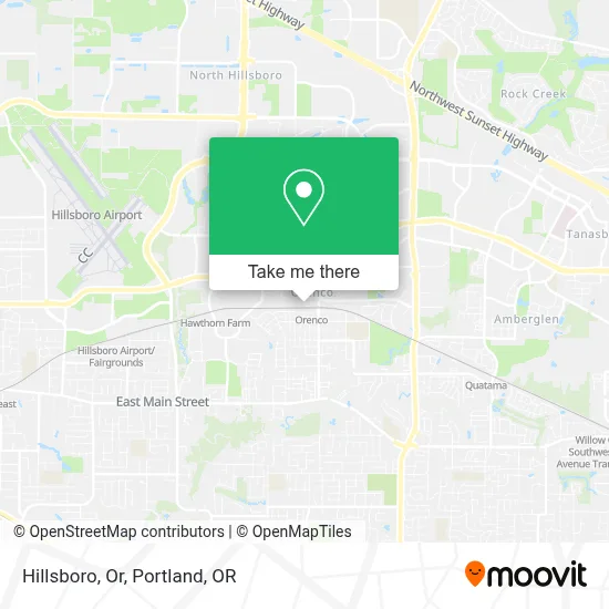 Hillsboro, Or map