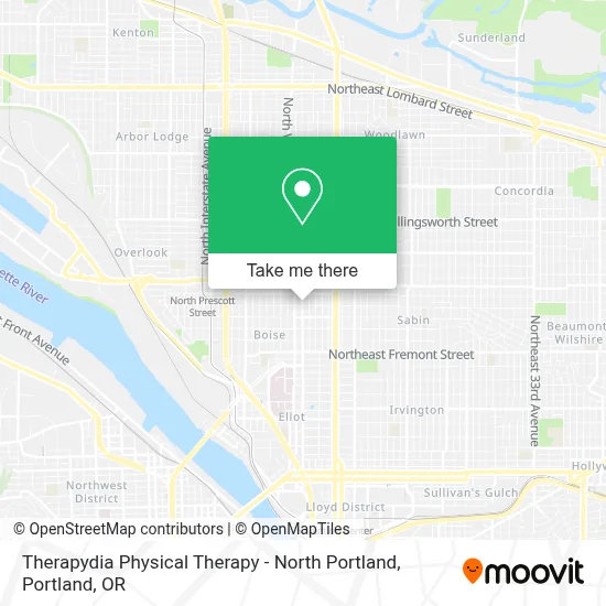 Therapydia Physical Therapy - North Portland map