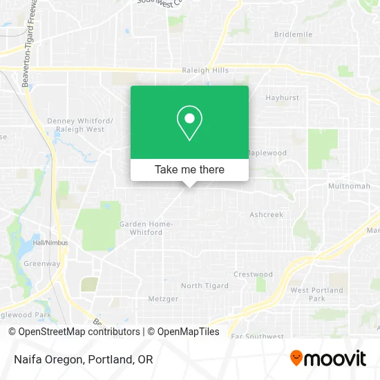 Naifa Oregon map