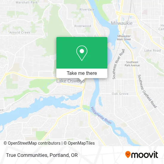 True Communities map