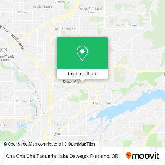 Cha Cha Cha Taqueria Lake Oswego map